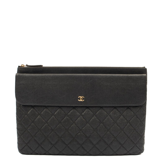 Picture of Chanel Clutch Pouch in Black, Caviar Leather