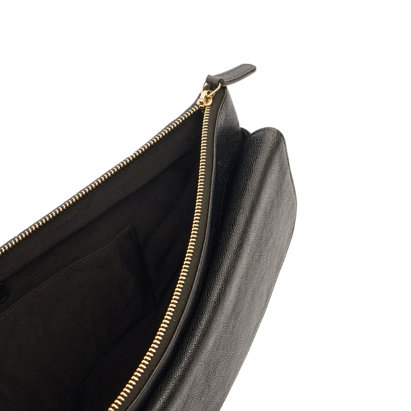 Picture of Chanel Clutch Pouch in Black, Caviar Leather
