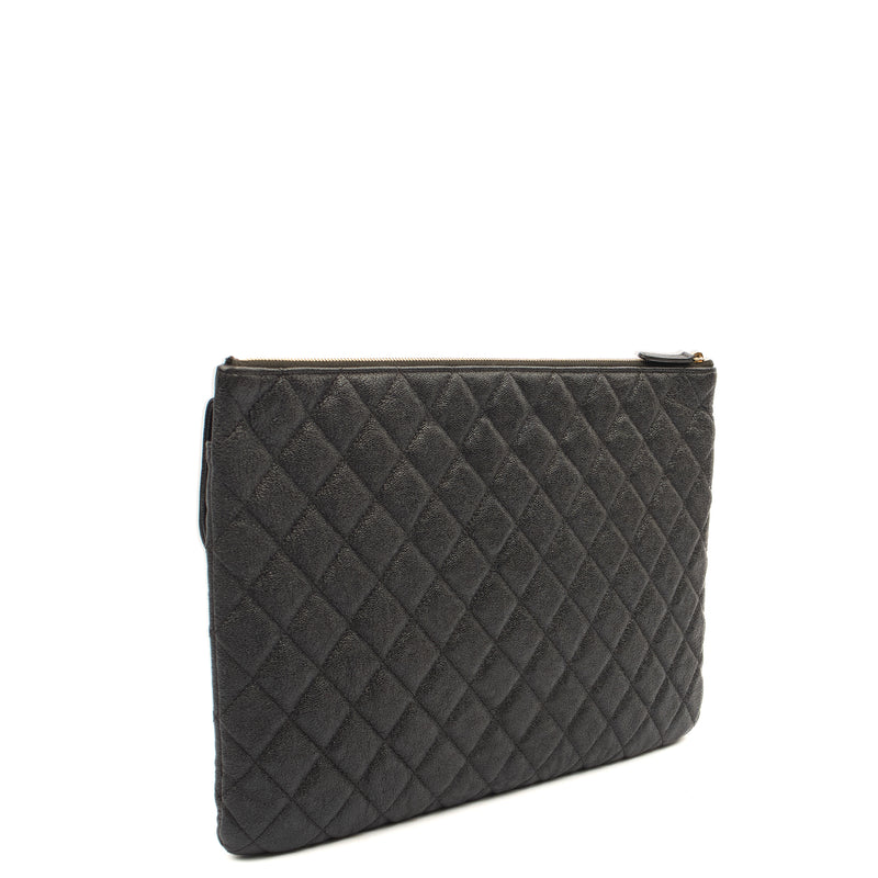 Picture of Chanel Clutch Pouch in Black, Caviar Leather