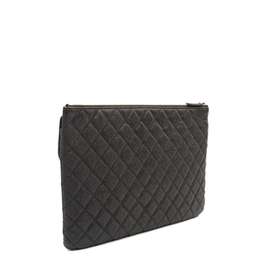 Picture of Chanel Clutch Pouch in Black, Caviar Leather