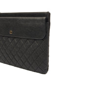 Picture of Chanel Clutch Pouch in Black, Caviar Leather