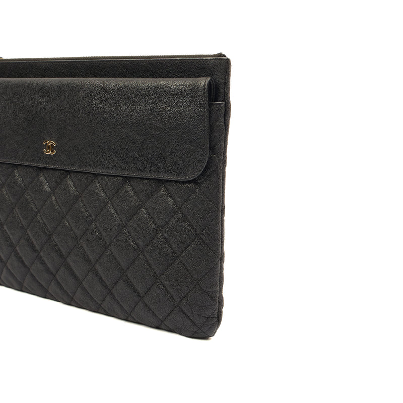 Picture of Chanel Clutch Pouch in Black, Caviar Leather