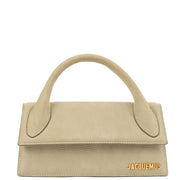 Picture of Jacquemus Cross Body Le Chiquito Long in Grey, Suede