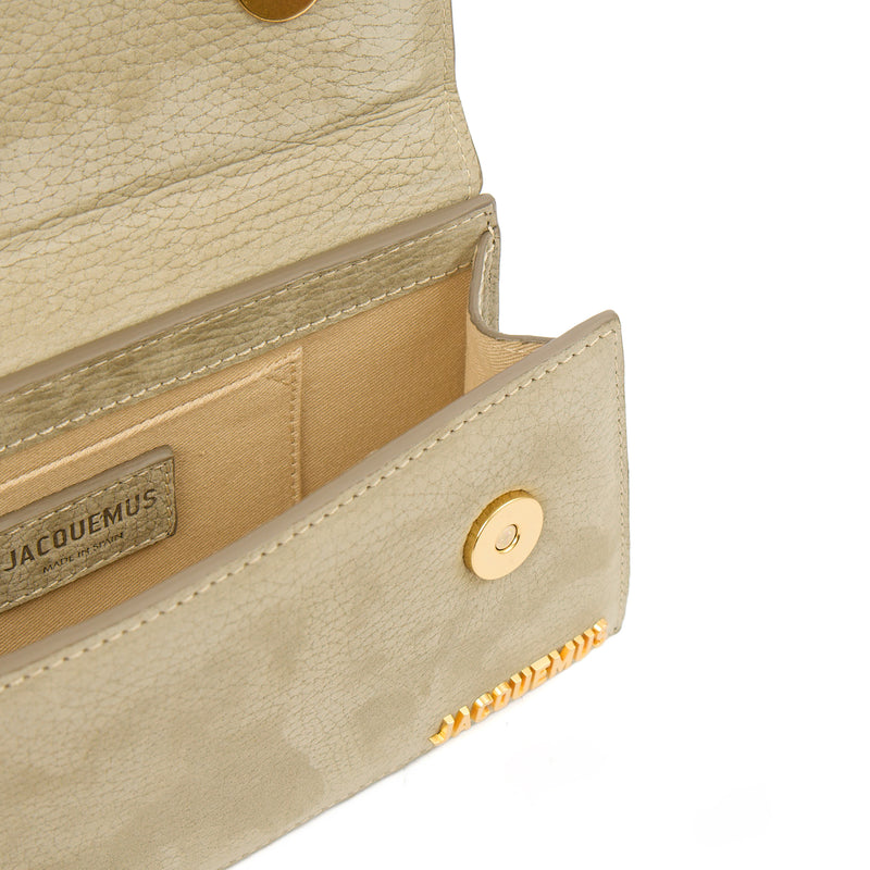 Picture of Jacquemus Cross Body Le Chiquito Long in Grey, Suede