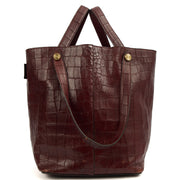 Picture of Mulberry Tote Kite Tote in Oxblood, Exotic Effect Leather