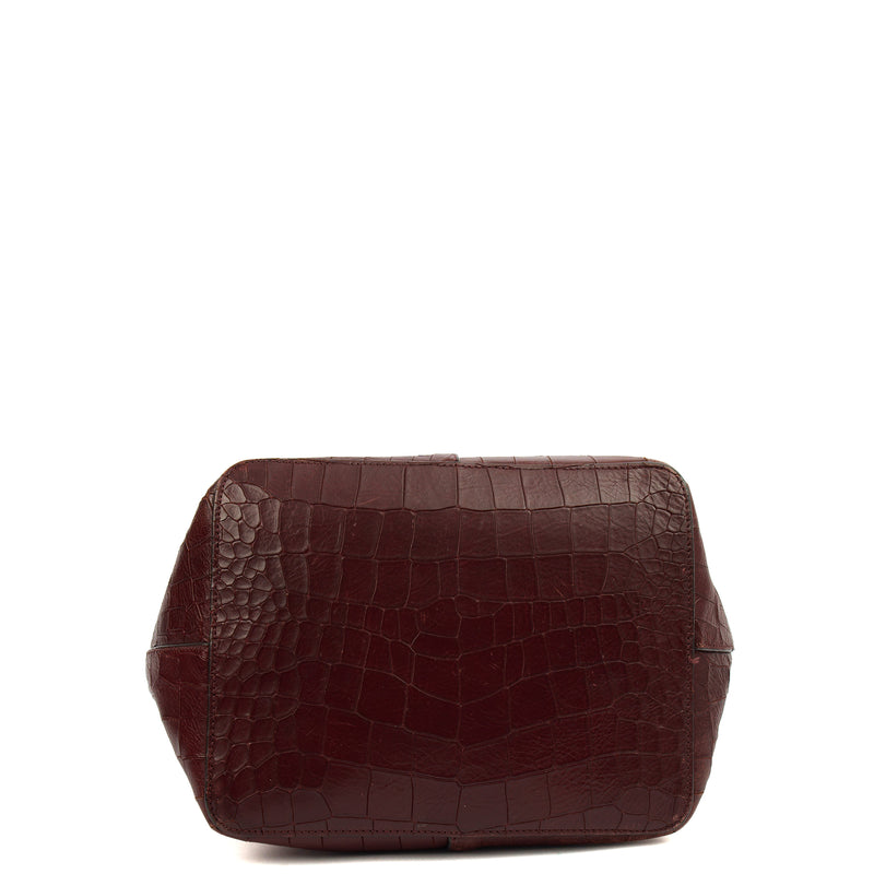 Picture of Mulberry Tote Kite Tote in Oxblood, Exotic Effect Leather