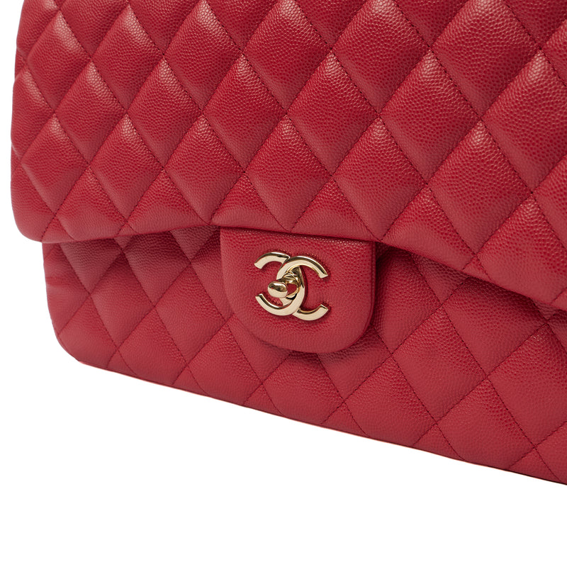 Picture of Chanel Shoulder Bag Classic Double Flap - Large in Pink, Caviar Leather