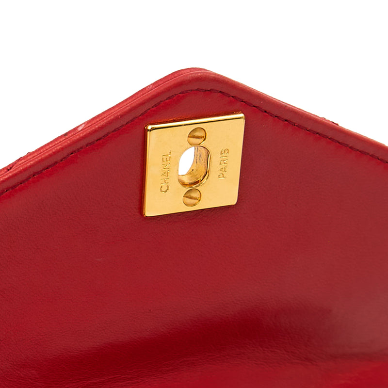 Picture of Chanel Cross Body Vintage Flap Bag  in Red, Lambskin Leather