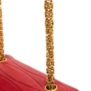 Picture of Chanel Cross Body Vintage Flap Bag  in Red, Lambskin Leather