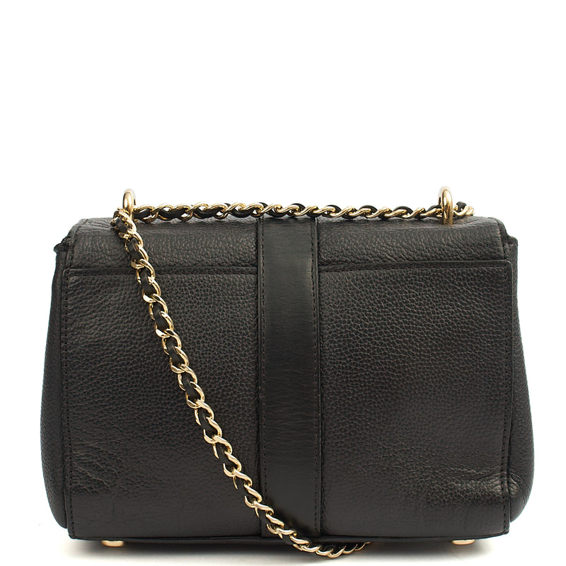 Picture of Aspinal of London Cross Body Lottie in Black, Leather
