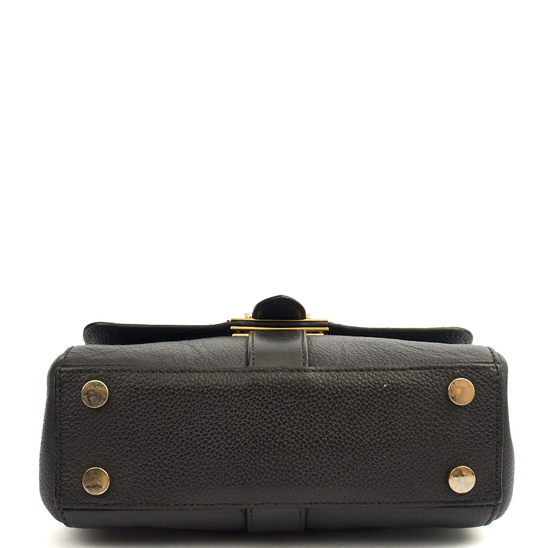 Picture of Aspinal of London Cross Body Lottie in Black, Leather