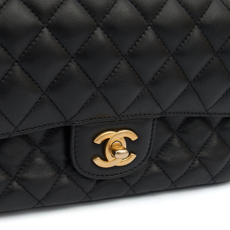 Picture of Chanel Top Handle Flap Bag With Top Handle in Black, Calfskin Leather