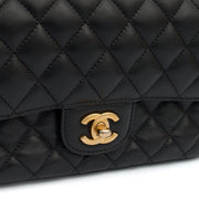 Picture of Chanel Top Handle Flap Bag With Top Handle in Black, Calfskin Leather