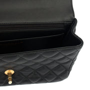 Picture of Chanel Top Handle Flap Bag With Top Handle in Black, Calfskin Leather