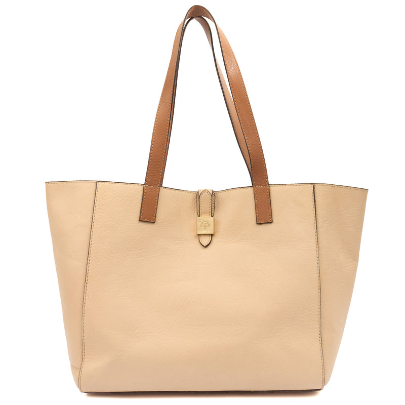 Picture of Mulberry Shoulder Bag Tessie Tote in Cream, Calfskin Leather