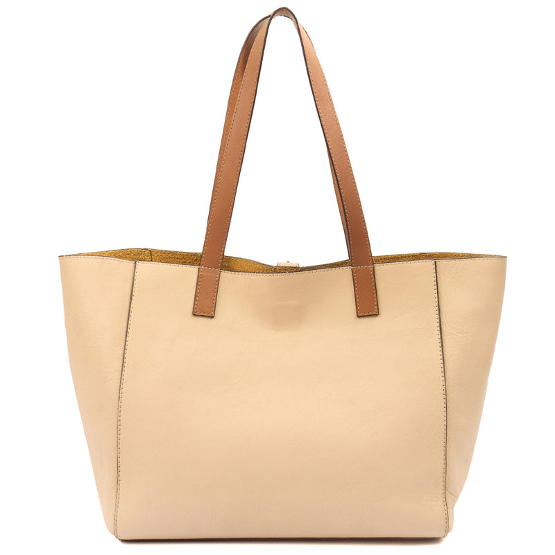 Picture of Mulberry Shoulder Bag Tessie Tote in Cream, Calfskin Leather