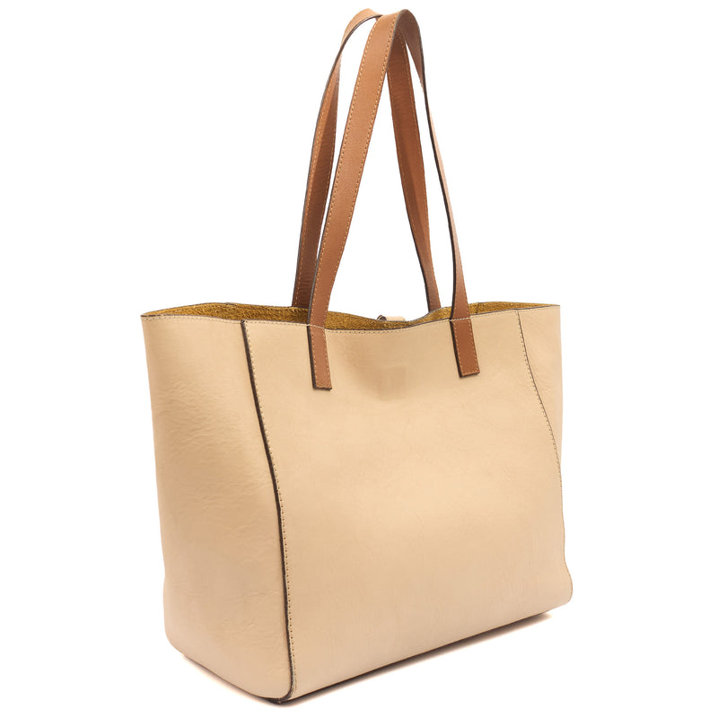 Picture of Mulberry Shoulder Bag Tessie Tote in Cream, Calfskin Leather