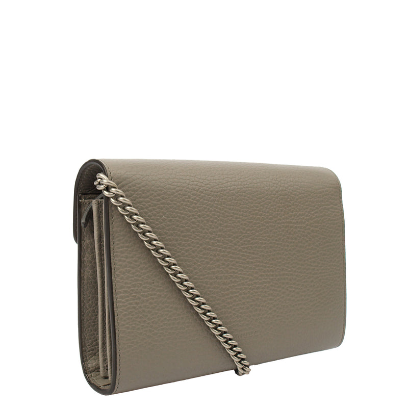 Picture of Gucci Cross Body Dionysus Chain Wallet in Grey, Leather