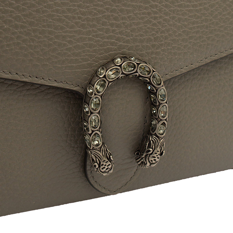 Picture of Gucci Cross Body Dionysus Chain Wallet in Grey, Leather