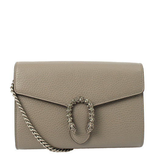 Picture of Gucci Cross Body Dionysus Chain Wallet in Grey, Leather