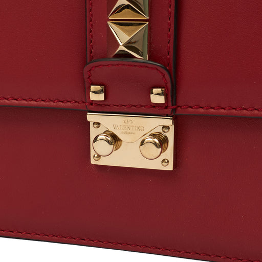 Picture of Valentino Shoulder Bag Glam Lock - Small in Red, Calfskin