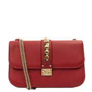 Picture of Valentino Shoulder Bag Glam Lock - Small in Red, Calfskin