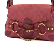 Picture of Gucci Shoulder Bag Horsebit Chain Shoulder Bag in Pink, GG Canvas