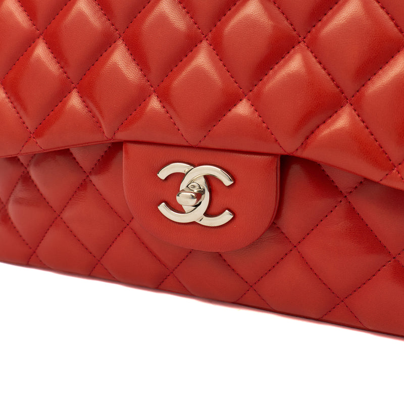 Picture of Chanel Shoulder Bag Classic Double Flap - Large in Red, Lambskin Leather