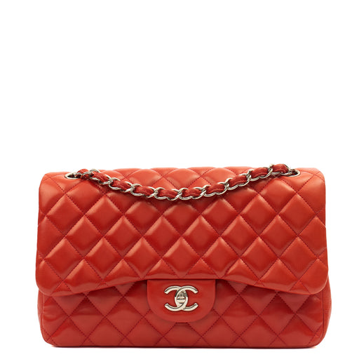 Picture of Chanel Shoulder Bag Classic Double Flap - Large in Red, Lambskin Leather
