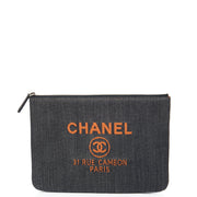 Picture of Chanel Clutch Pouch in Navy, Fabric