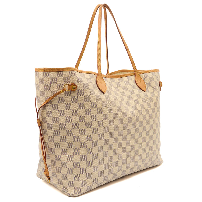 Picture of Louis Vuitton Tote Neverfull MM in Damier Azur, Canvas