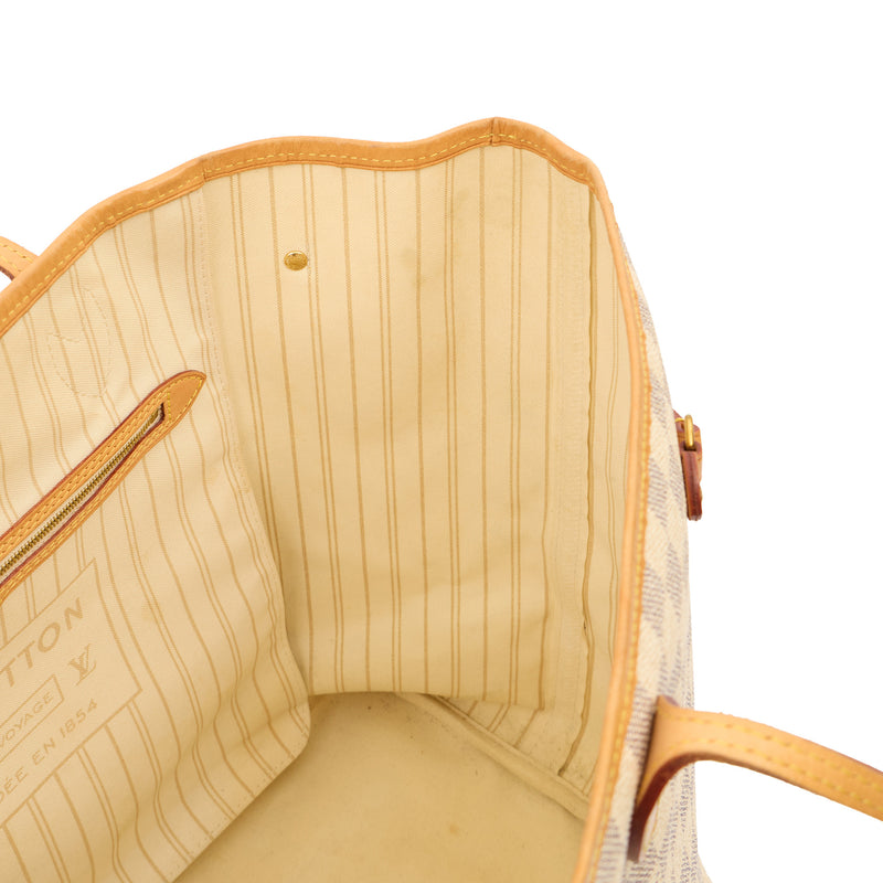 Picture of Louis Vuitton Tote Neverfull MM in Damier Azur, Canvas