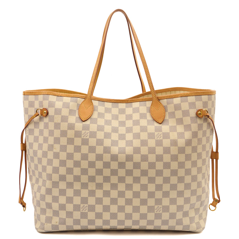 Picture of Louis Vuitton Tote Neverfull MM in Damier Azur, Canvas