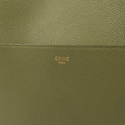Picture of Celine Tote Sangle Seau in Green, Box Calfskin