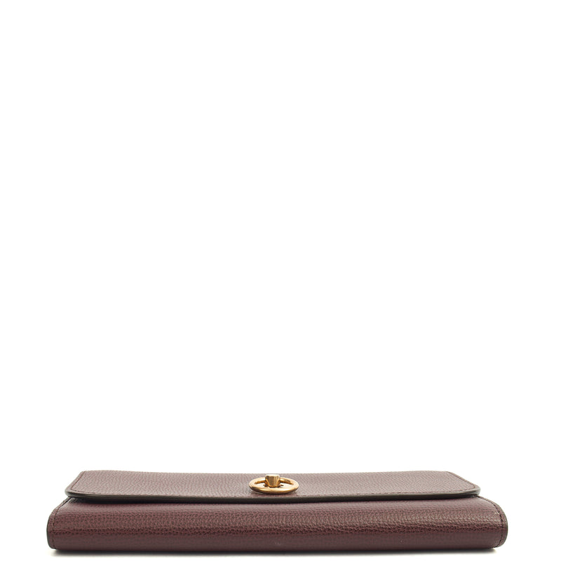 Picture of Mulberry Wallet Amberley Clutch in Oxblood, Calfskin Leather