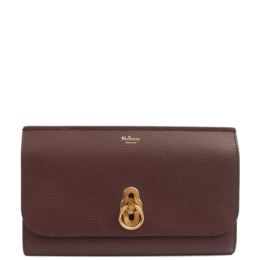 Picture of Mulberry Wallet Amberley Clutch in Oxblood, Calfskin Leather