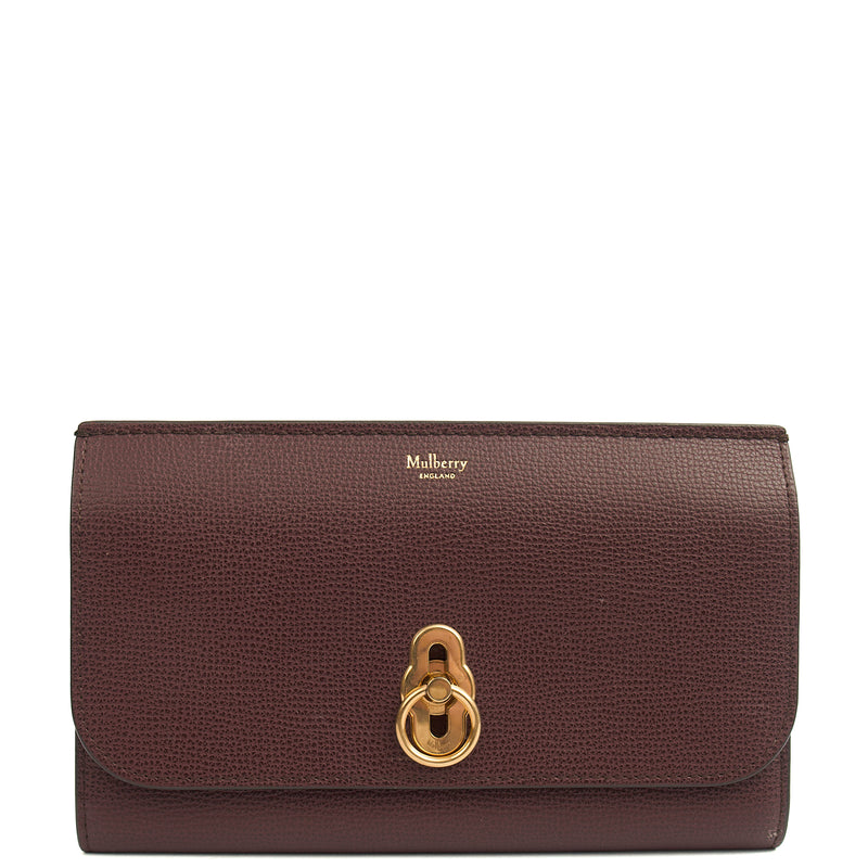 Picture of Mulberry Wallet Amberley Clutch in Oxblood, Calfskin Leather
