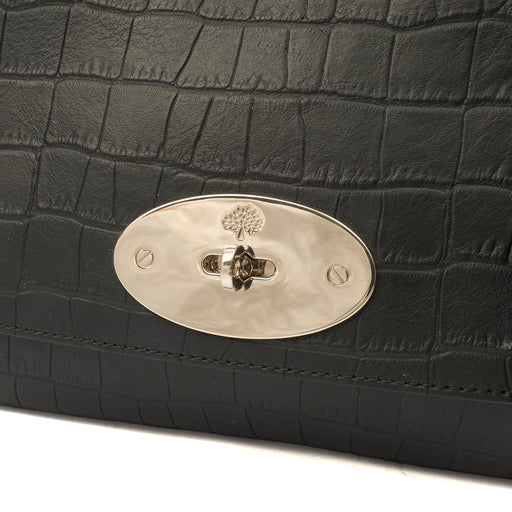 Picture of Mulberry Cross Body Lily in Black, Exotic Effect Leather