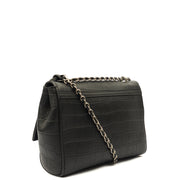 Picture of Mulberry Cross Body Lily in Black, Exotic Effect Leather