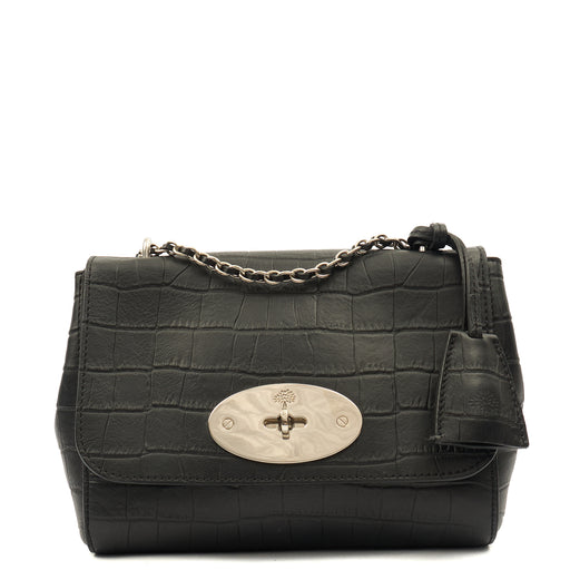 Picture of Mulberry Cross Body Lily in Black, Exotic Effect Leather
