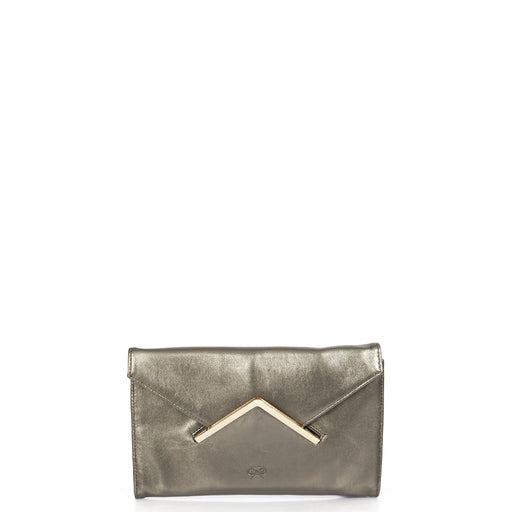 Picture of Anya Hindmarch Clutch in Metallic, Leather