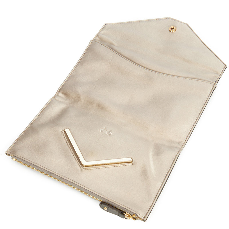 Picture of Anya Hindmarch Clutch in Metallic, Leather