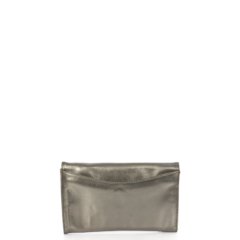 Picture of Anya Hindmarch Clutch in Metallic, Leather