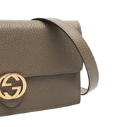 Picture of Gucci Cross Body Dollar Interlocking GG Wallet On Chain in Grey, Leather