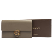 Picture of Gucci Cross Body Dollar Interlocking GG Wallet On Chain in Grey, Leather