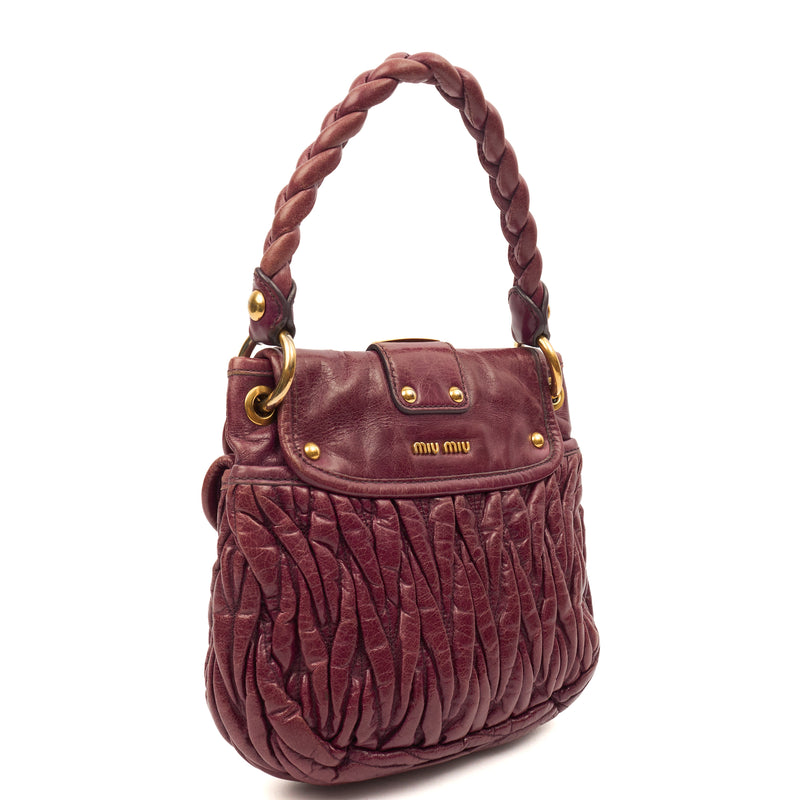 Picture of Miu Miu Shoulder Bag Coffer Shoulder Bag  in Purple, Leather