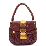 Picture of Miu Miu Shoulder Bag Coffer Shoulder Bag  in Purple, Leather