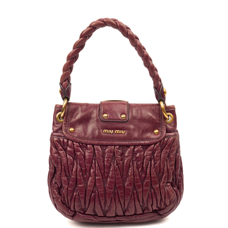 Picture of Miu Miu Shoulder Bag Coffer Shoulder Bag  in Purple, Leather