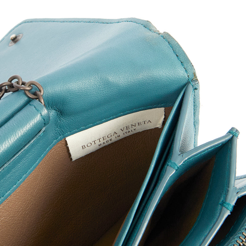 Picture of Bottega Veneta Cross Body Intrecciato Crossbody in Blue, Intrecciato Nappa