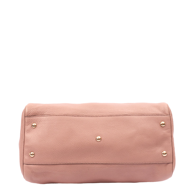 Picture of Gucci Top Handle Bamboo Shopper  in Pink, Leather